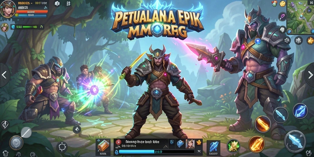 Gameplay seru 88BOS dalam dunia fantasi MMORPG.