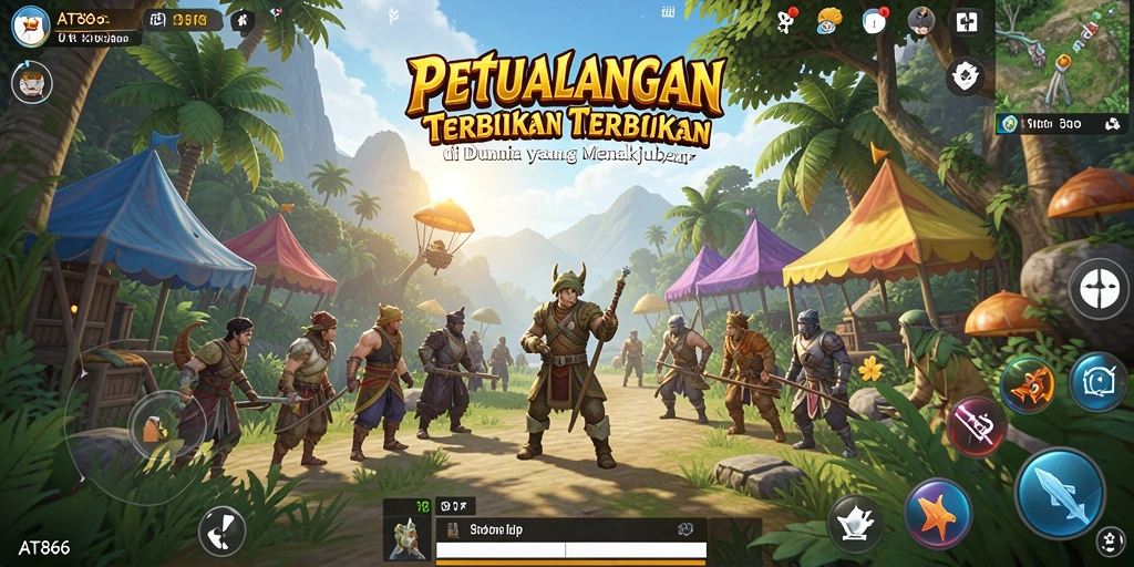 Tangkapan layar gameplay AT866 dengan pemandangan luas yang menakjubkan.