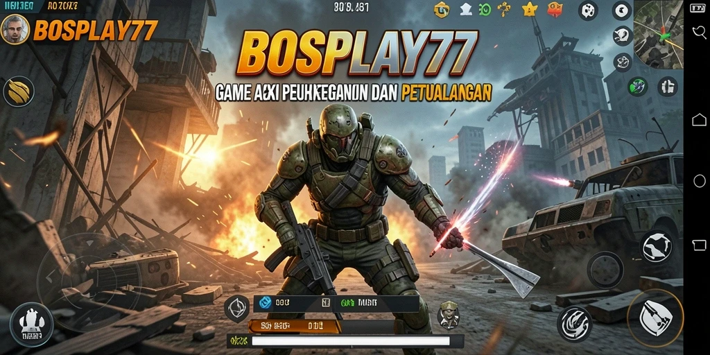 Tampilan gameplay seru dan mendebarkan dari BOSPLAY77.