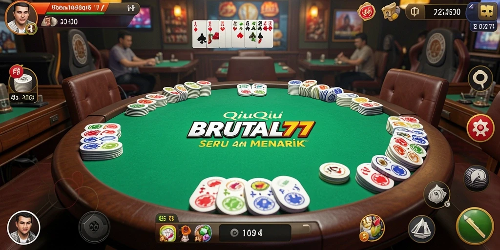 Tampilan menarik dari gameplay QiuQiu BRUTAL77.