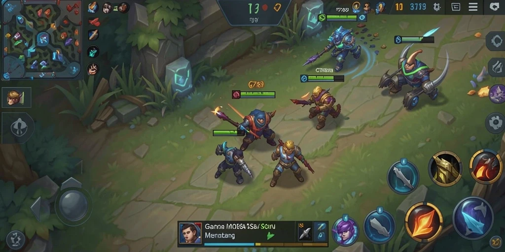 Screenshot gameplay C789 yang menunjukkan pertempuran epik antar tim.