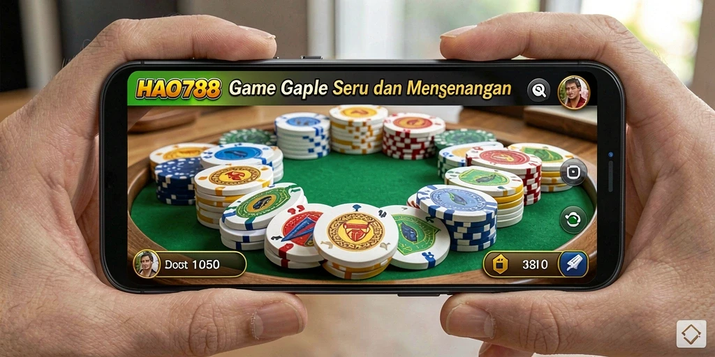 Tampilan gameplay Gaple yang seru dan interaktif di HAO788.