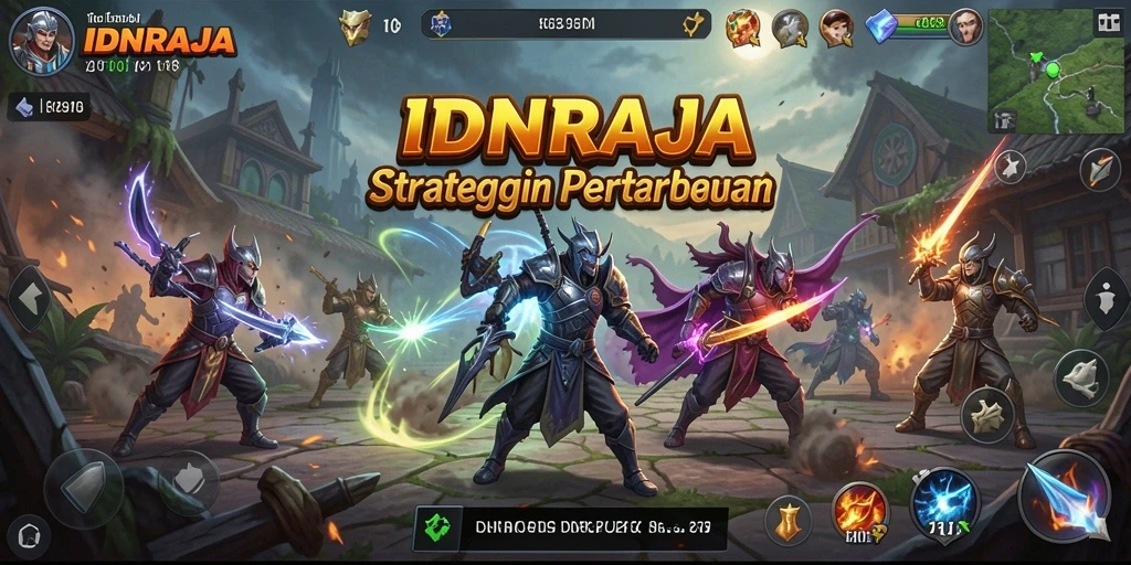 Tangkapan layar menunjukkan gameplay strategi mendebarkan IDNRAJA.
