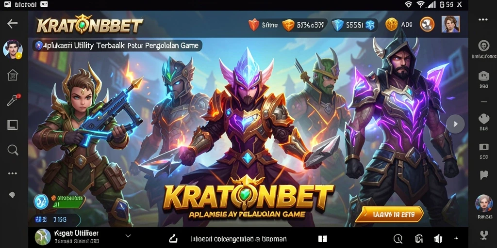 Tampilan antarmuka aplikasi KRATONBET yang menarik dan informatif.