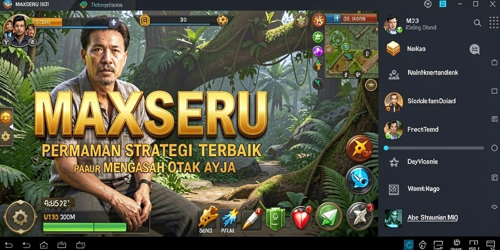 Tampilan gameplay <strong>MAXSERU</strong> yang menantang dan strategis.