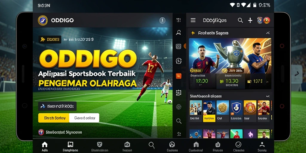Tampilan menarik dari gameplay taruhan olahraga di ODDIGO.
