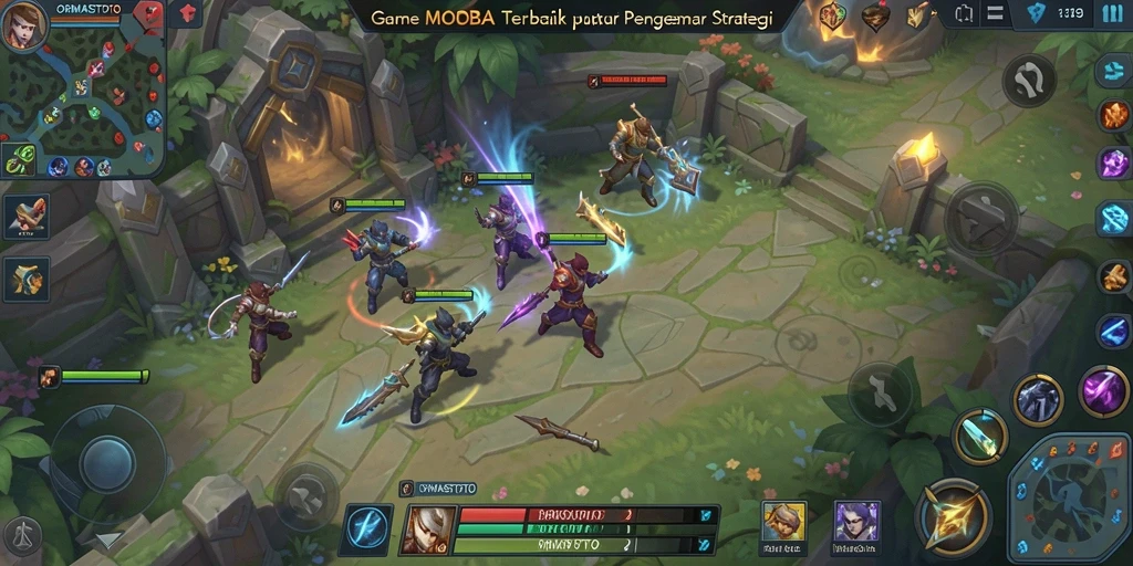 Tampilan gameplay menakjubkan dari ORMASTOTO dengan aksi seru di arena MOBA.