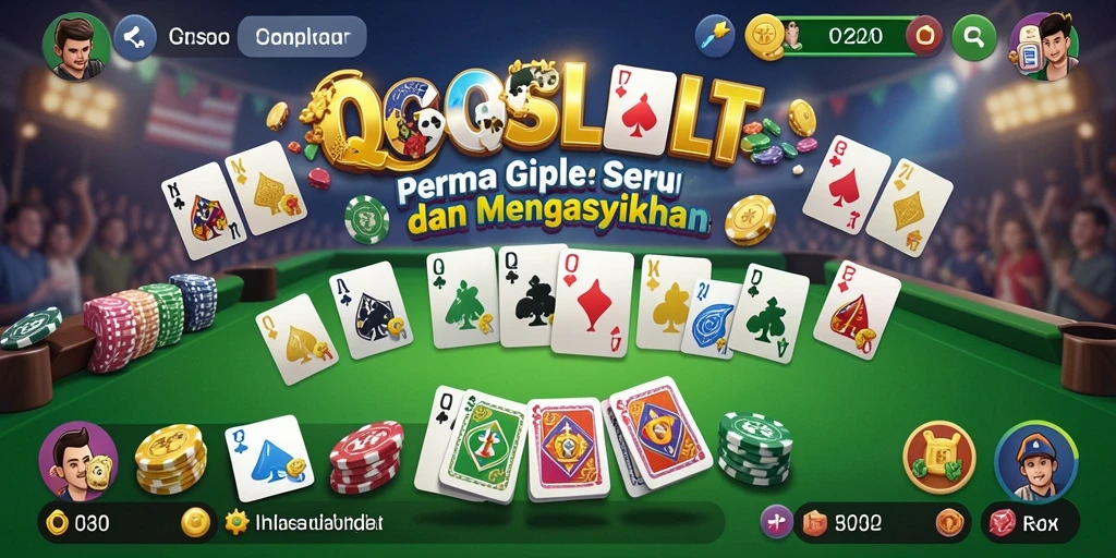 Tampilan menarik dalam permainan Gaple QQSLOT yang seru.