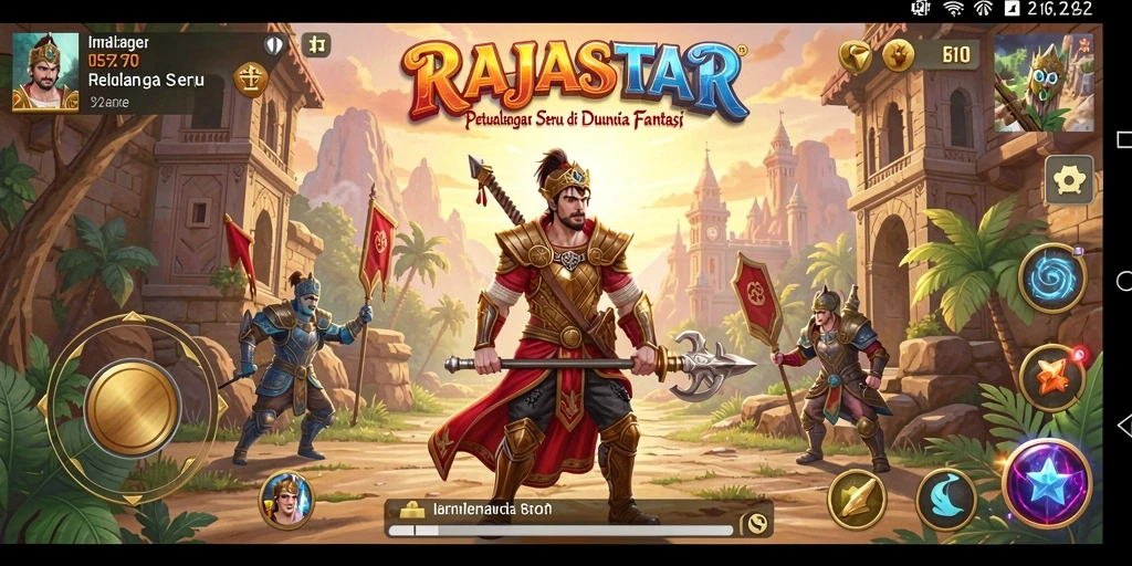 Tangkapan layar menampilkan gameplay seru dalam RAJASTAR.