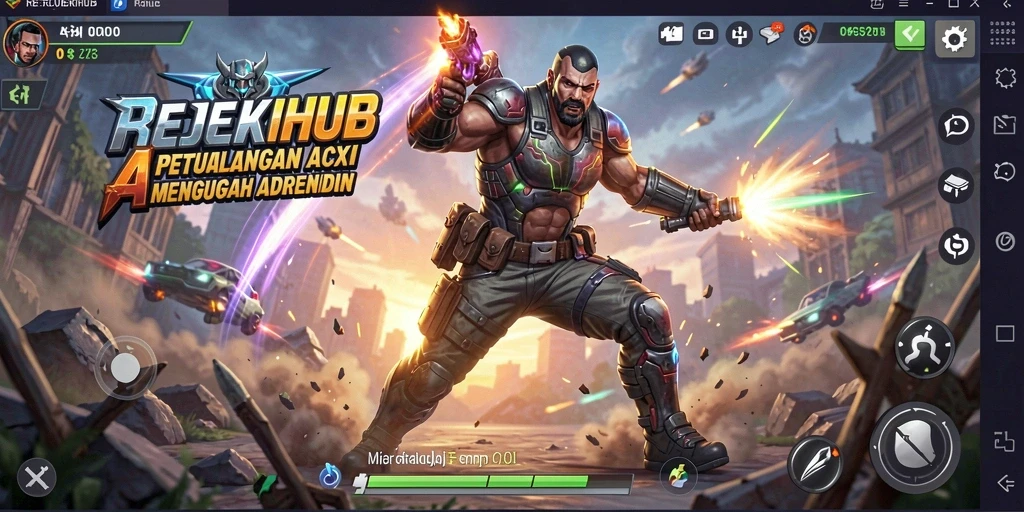 Tampilan aksi seru dalam gameplay REJEKIHUB.