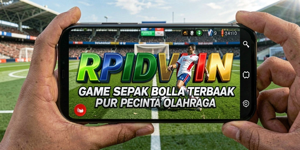 Screenshot utama RPIDWIN menampilkan gameplay sepak bola yang mendebarkan.