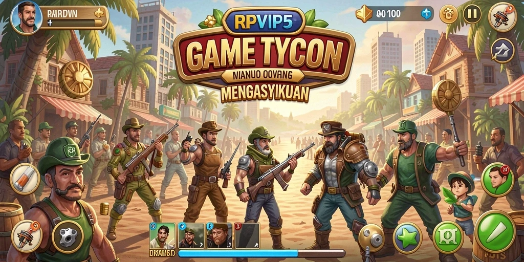 Screenshot RPVIP5 menampilkan gameplay Tycoon yang seru.