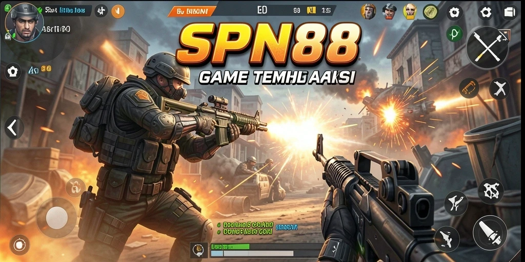 Gameplay SPN88 menampilkan aksi tembak-menembak yang mendebarkan.