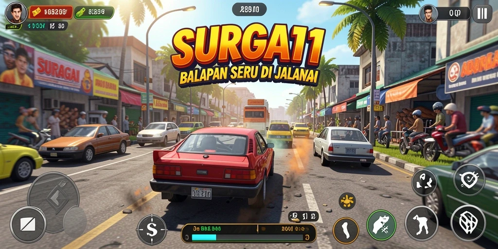 Gameplay Racing mendebarkan dengan grafik menakjubkan di SURGA11.