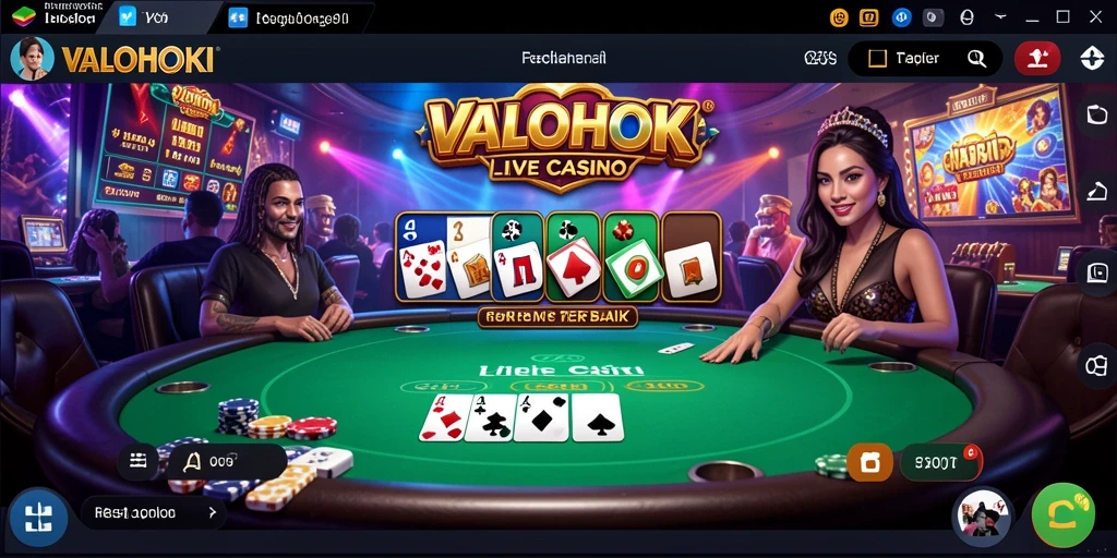 Tampilan gameplay seru dari VALOHOKI Live Casino dengan dealer profesional.