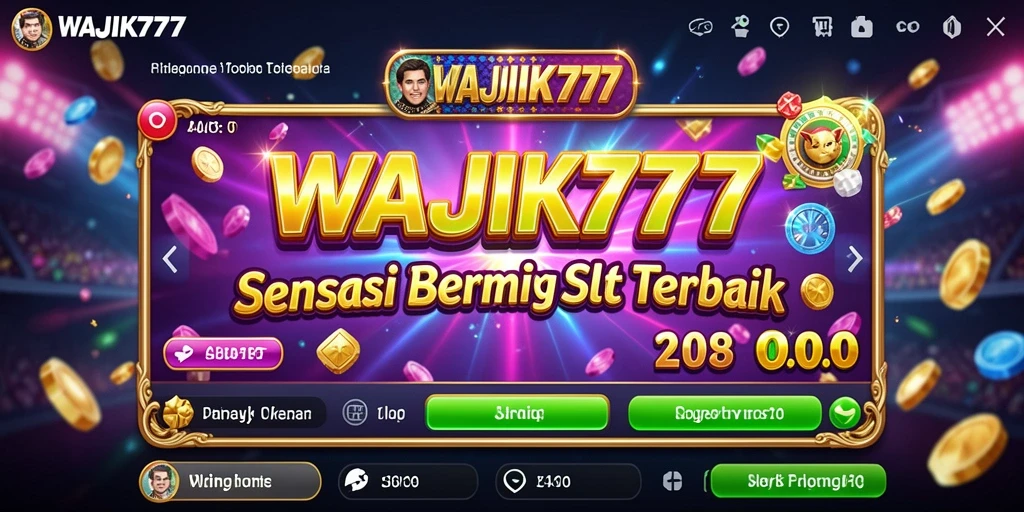 Tampilan gameplay WAJIK777 dengan grafis menarik dan fitur bonus slot.