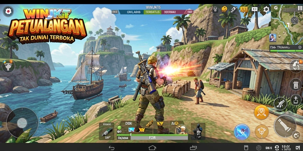 Tampilan gameplay <strong>WINJKT</strong> yang memukau dan mendebarkan di dunia terbuka.