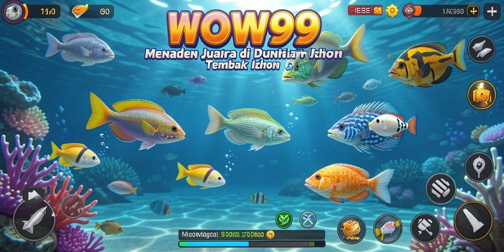 Tampilan gameplay seru dari game Tembak Ikan WOW99.